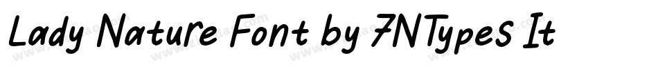 Lady Nature Font by 7NTypes Italic字体转换